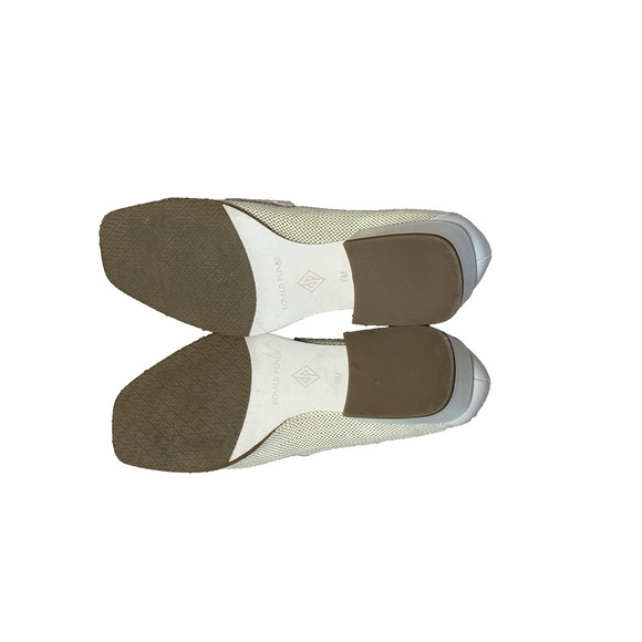 Donald J Pliner Lenny Penny Loafers Size 6 Natural Raffia Leather Pumps Tassels - Picture 6 of 6